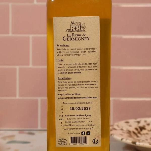 Huile de Tournesol BIO Du JURA - Image 3